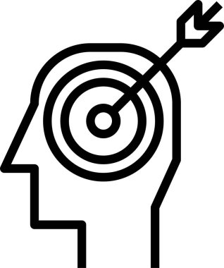 Hedef simgesi, vektör illüstrasyonu