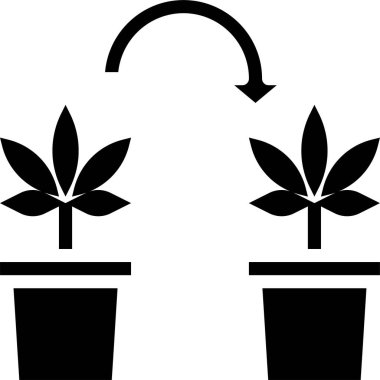 Esrar klonlama simgesi, vektör illüstrasyonu