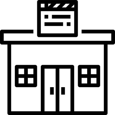 Film stüdyosu simgesi, vektör illüstrasyonu