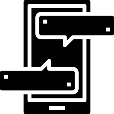 Sohbet simgesi vektör illüstrasyonu