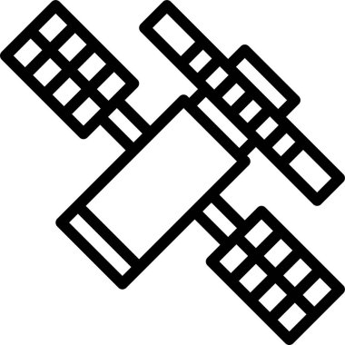 Düz uydu, yayın, radar, alıcı, simge, illüstrasyon sembolü işareti, logo şablonu, vektör, 10 birim