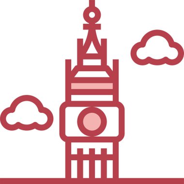 Big Ben simgesi, vektör illüstrasyonu