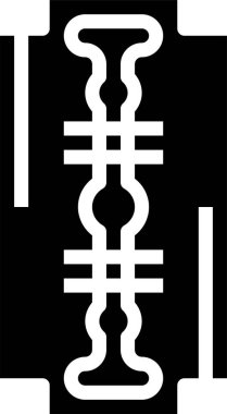 Berber dükkanı bıçak ikonu, vektör illüstrasyonu 