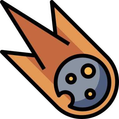 Meteorit vektör simgesi. Ağ için göktaşı çizimi, mobil uygulamalar, tasarım. Meteorit vektör sembolü