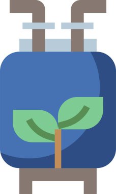 Doğal gaz ikonu, vektör illüstrasyonu