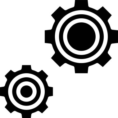 dişli simgesi, vektör çizimi