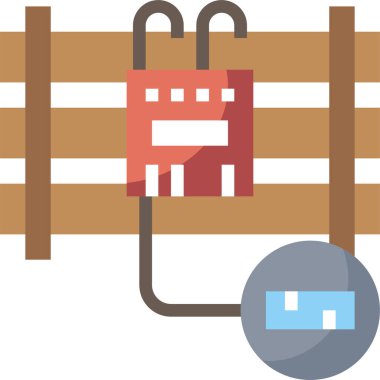 bomba simgesi, vektör illüstrasyonu