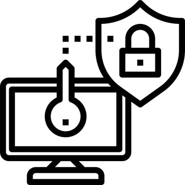 Veri koruma simgesi, vektör çizim