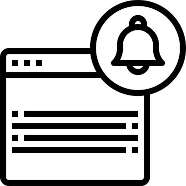 bildirim simgesi vektör illüstrasyonu 