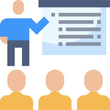 Konferans simgesi, vektör çizimi