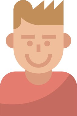 Erkek avatar simgesi, vektör illüstrasyonu