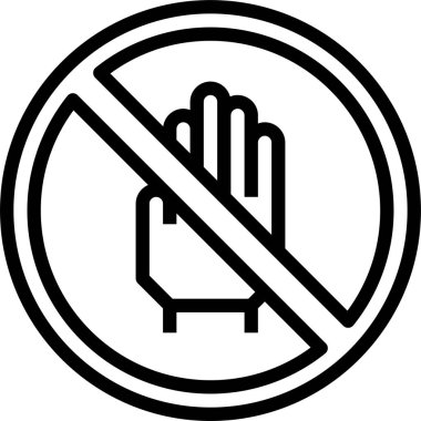 Simgeye, vektör illüstrasyonuna dokunma