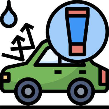 araba servisi simgesi, vektör illüstrasyonu