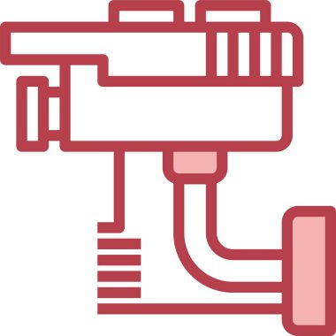 CCTV devre simgesi, vektör çizimi