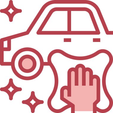 araba servisi simgesi, vektör illüstrasyonu