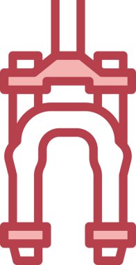 Bisiklet çatal simgesi, vektör illüstrasyonu