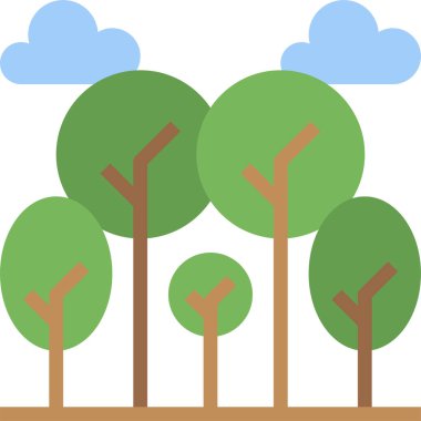 Orman simgesi, vektör illüstrasyonu