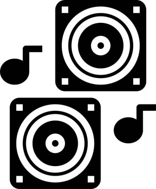 müzik ve ses konsepti vektör illüstrasyonu