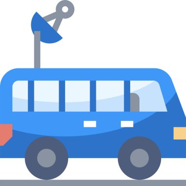 Beyaz arka plan üzerinde izole van simgesi