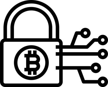 Kriptografi simgesi, vektör illüstrasyonu