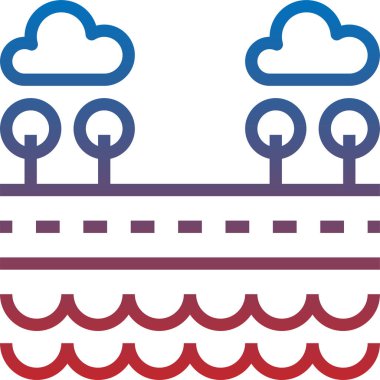 Yol yolu konumu konum konsept vektör illüstrasyon simgesi 