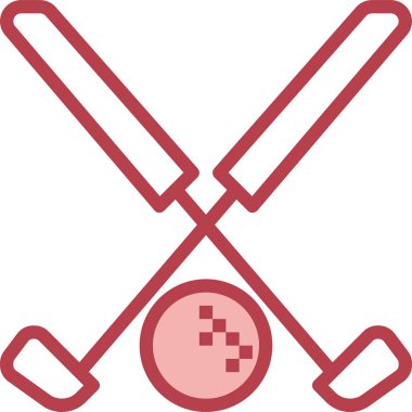 Golf simgesi, vektör illüstrasyonu