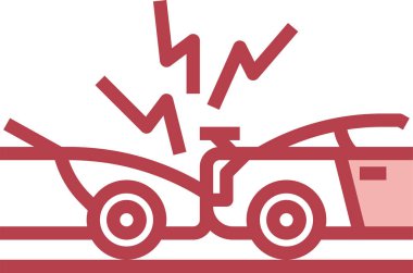 araba kazasında kutsal kişilerin resmi, vektör çizim