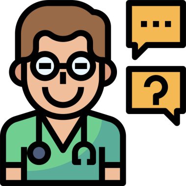 Veteriner simgesi, vektör illüstrasyonuna sor