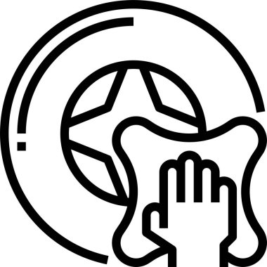 araba yıkama simgesi, vektör illüstrasyonu