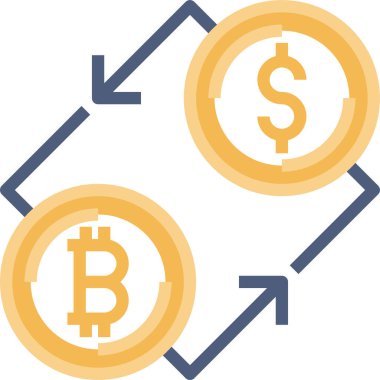 Kripto para birimi simgesi, vektör illüstrasyonu