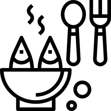 yiyecek ve içecek konsepti vektör modern resimleme simgesi 