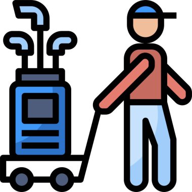 Golf simgesi, vektör illüstrasyonu