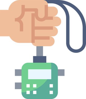 Stopwatch, uygulamalar ve web siteleri için zamanlayıcı düz vektör simgesini durdur