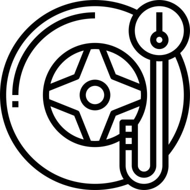 araba servisi simgesi, vektör illüstrasyonu