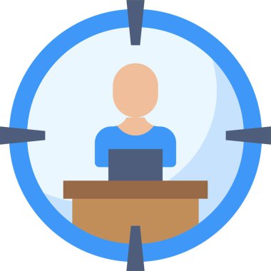 Çalışma simgesi, vektör illüstrasyonu