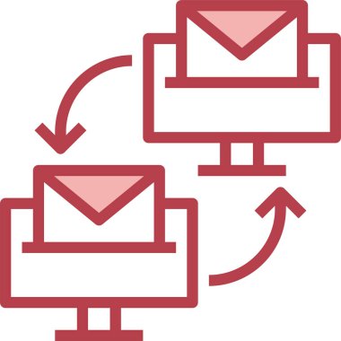 Posta kavramı simge vektör çizim 