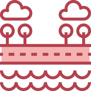 Yol yolu konumu konum konsept vektör illüstrasyon simgesi 