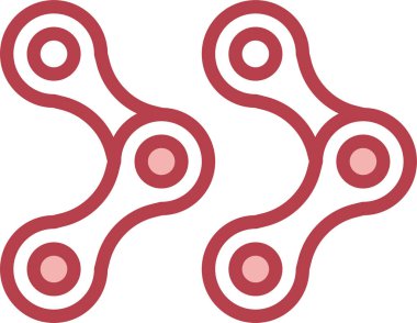 Bisiklet zinciri simgesi, vektör illüstrasyonu