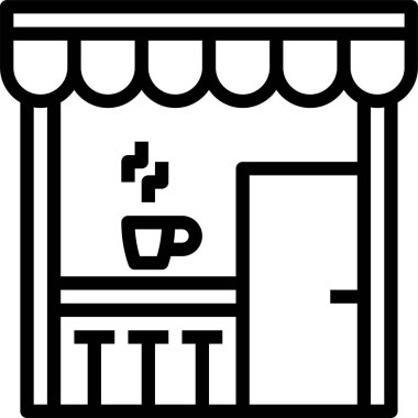 Cafe kutsal kişilerin resmi, vektör çizim