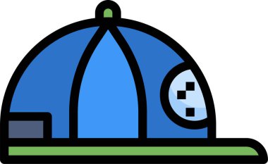 beysbol şapkası simgesi, vektör illüstrasyonu