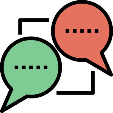 Sohbet simgesi vektör illüstrasyonu
