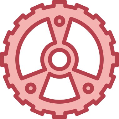 Bisiklet tekerleği simgesi, vektör illüstrasyonu