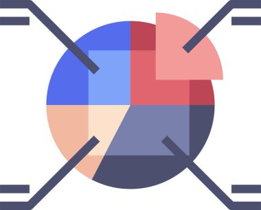 iş grafiği simgesi, vektör illüstrasyonu