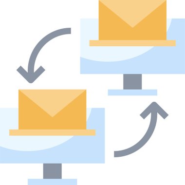 Posta kavramı simge vektör çizim 