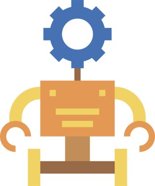 Robot teknolojisi mekanik konsept vektör çizimi 