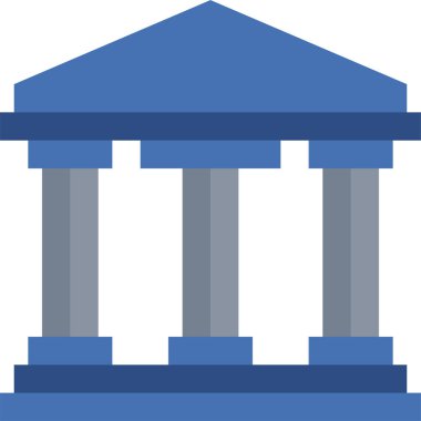 Banka simgesi, vektör illüstrasyonu