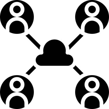 Sosyal ortam simgesi, vektör illüstrasyonu