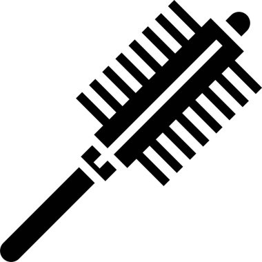 Tarak fırçası ikonu. Saç taramak için bir alet. Tasarım ve web için beyaz bir arkaplanda izole edilmiş vektör illüstrasyonu.