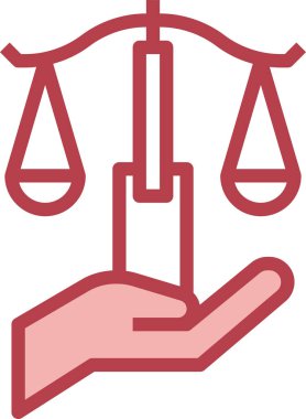 adalet simgesi vektör illüstrasyonu 