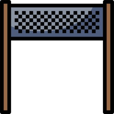 Yarış bitiş simgesi, vektör çizimi